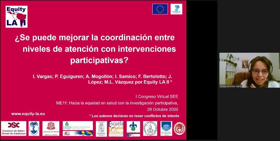 Resultados del EQUITY-LA II en el I Congreso Virtual de la Sociedad Española de Epidemiología (SEE) y de la Associação Portuguesa de Epidemiologia (APE)